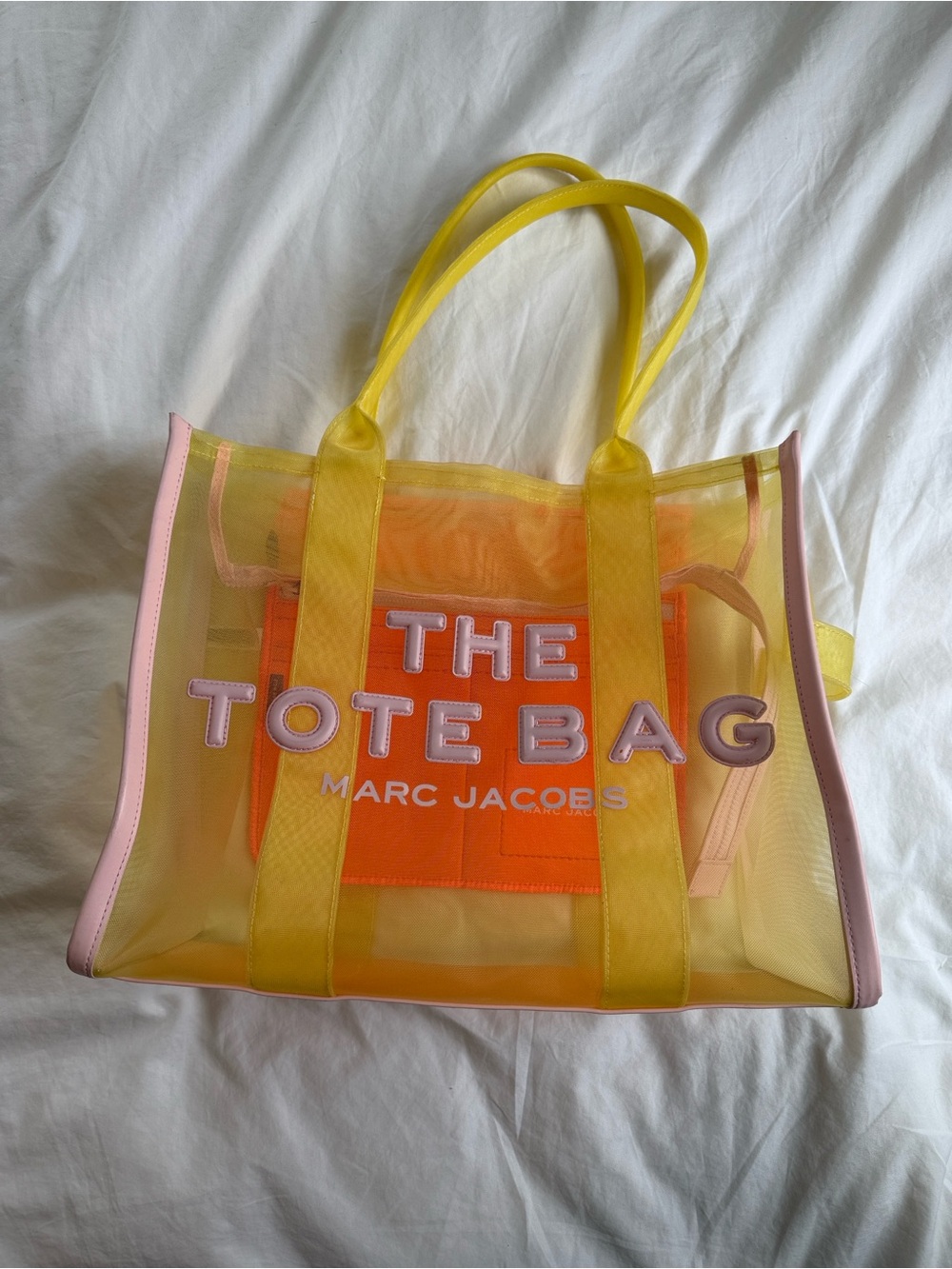Marc Jacobs Yellow/Multi Mesh Large Traveler Tote - Picture 2 of 12